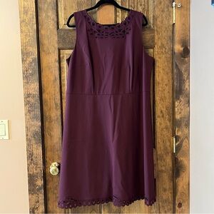 Talbots Elegant Plum Sleeveless Dress